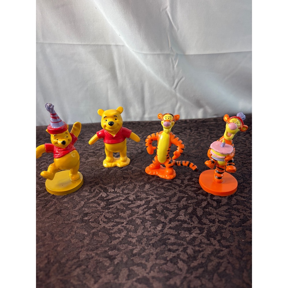 Disney Winnie the Pooh Tigger Birthday Cake Topper Figures Applause DecoPac 4pc
